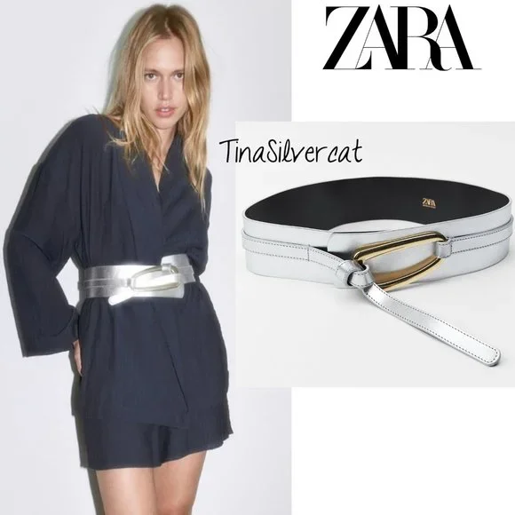 NWT Zara Leather Sash Belt NWT ZARA SASH BELT SIZE 34/90 | eBay main image 4
